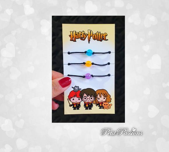 Kit 3 Pulseiras Amizade - Brilham no Escuro - Harry Potter