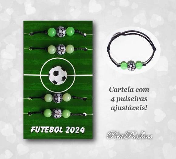 Kit 4 Pulseiras da Amizade - Brilham no Escuro - Futebol