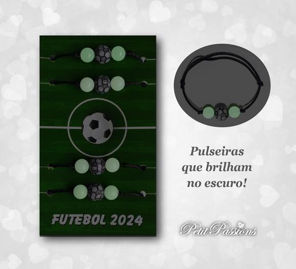 Kit 4 Pulseiras da Amizade - Brilham no Escuro - Futebol