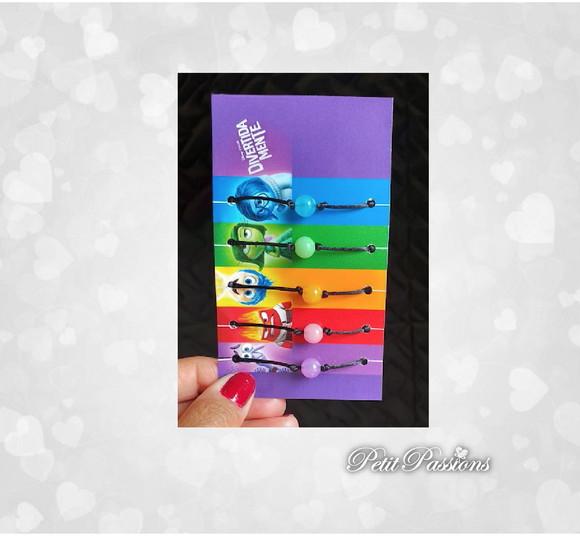 Kit 5 Pulseiras Amizade - Brilham no Escuro - Divertidamente