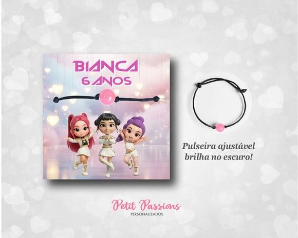 Pulseira Brilha no Escuro - Lembrancinha Guerreiras K-pop