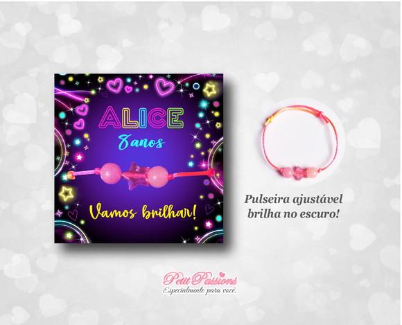 Pulseira Brilha no Escuro - Lembrancinha Festa Neon