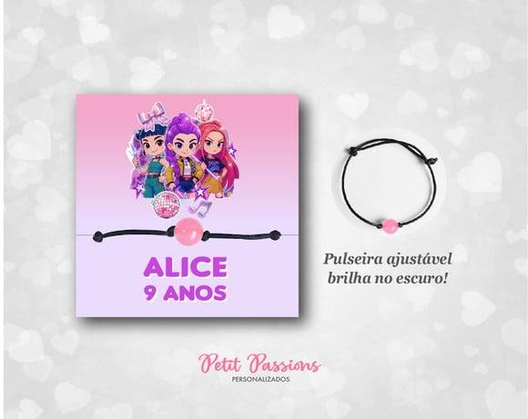 Pulseira Brilha no Escuro - Lembrancinha Guerreiras K-pop