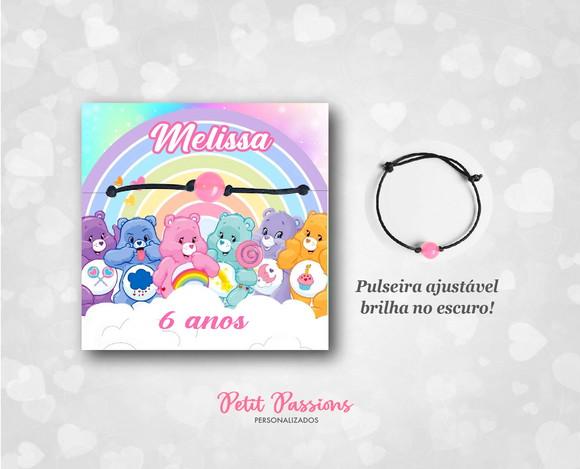 Pulseira Brilha no Escuro - Lembrancinha Ursinhos Carinhosos