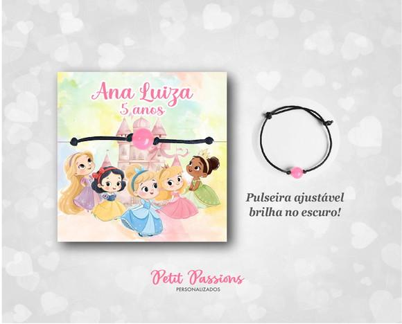 Pulseira Brilha no Escuro - Lembrancinha Princesas