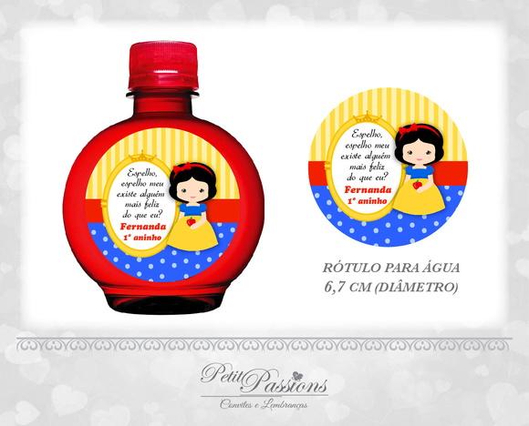 Rótulo Personalizado -branca de Neve