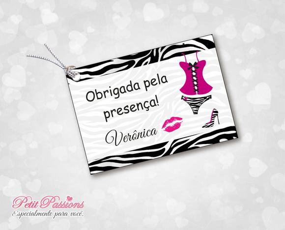Tag - Chá de Lingerie Zebra
