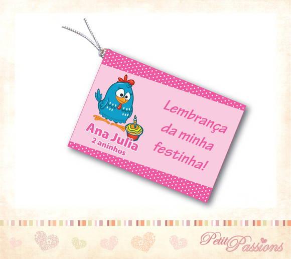 Tag - Galinha Pintadinha Rosa