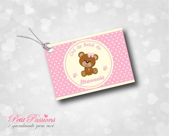 Tag Personalizado - Ursinha Rosa