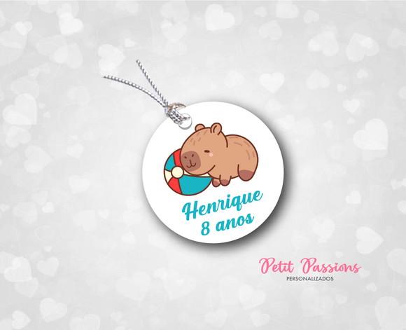 Tag Redonda 4,8 cm - Capivara