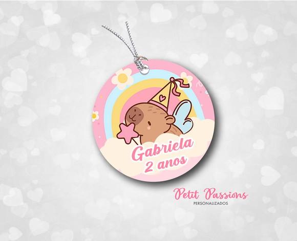 Tag Redonda 4,8 cm - Capivara