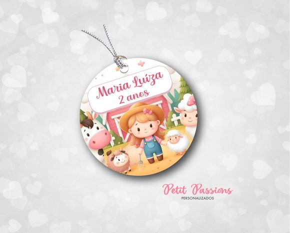 Tag Redonda 4,8 cm - Fazendinha