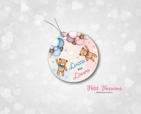 Tag Redonda 4,8 cm - Chá Revelação