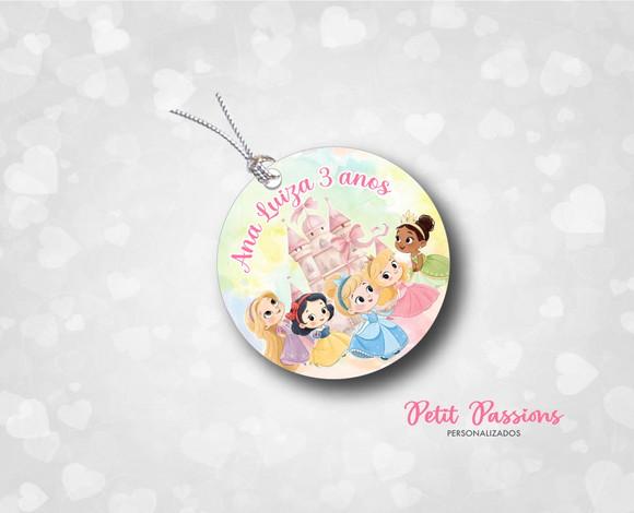 Tag Redonda 4,8 cm - Princesas