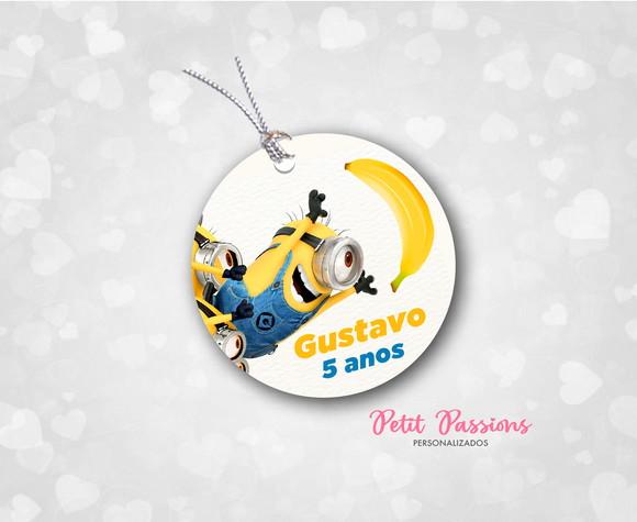 Tag Redonda 4,8 cm - Minions