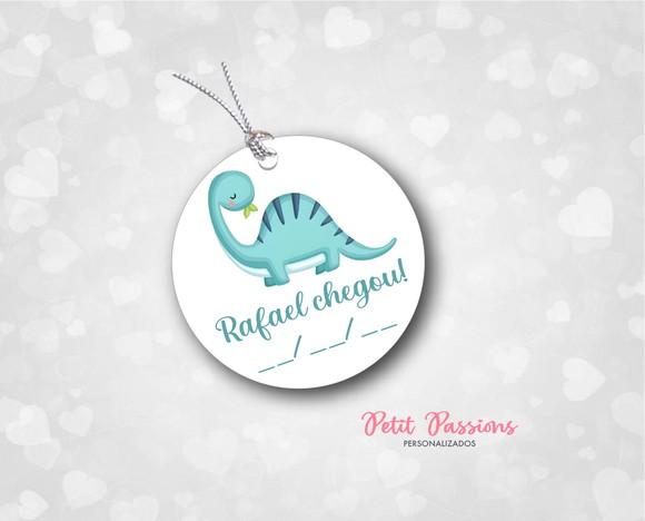 Tag Redondo 3,5 cm - Dinossauro
