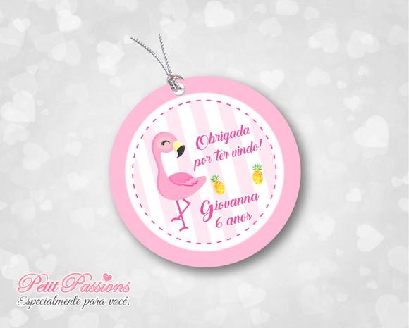 Tag Redondo 4,8 cm - Flamingo
