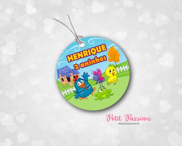 Tag Redondo 4,8 cm - Galinha Pintadinha