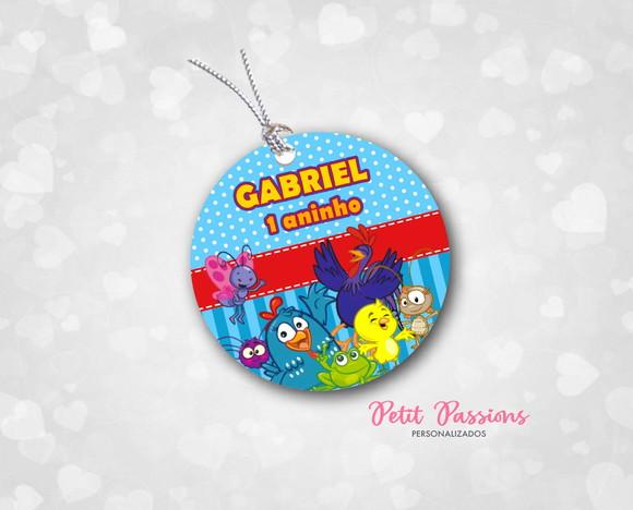 Tag Redondo 4,8 cm - Galinha Pintadinha