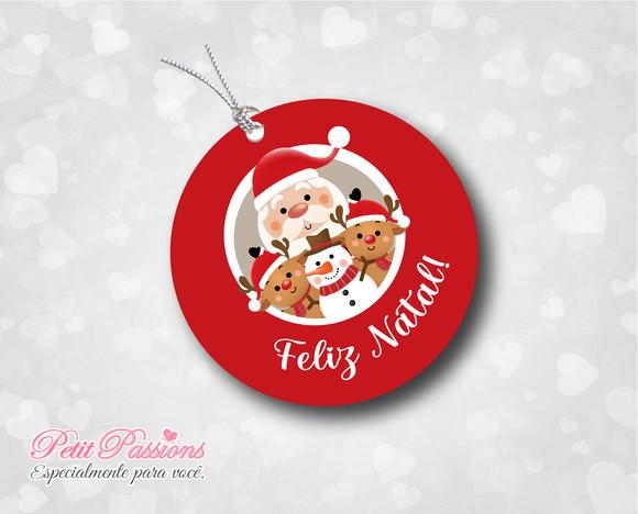 Tag Redondo 4,8 cm - Natal