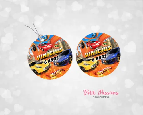 36 Tags e 36 Adesivos de 4,8 cm - Hot Wheels