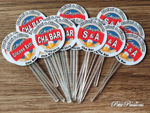 36 Toppers para Docinhos - Chá Bar