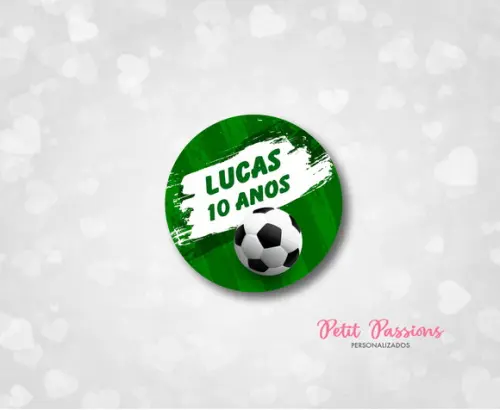 Adesivo Redondo 4,8 cm - Futebol