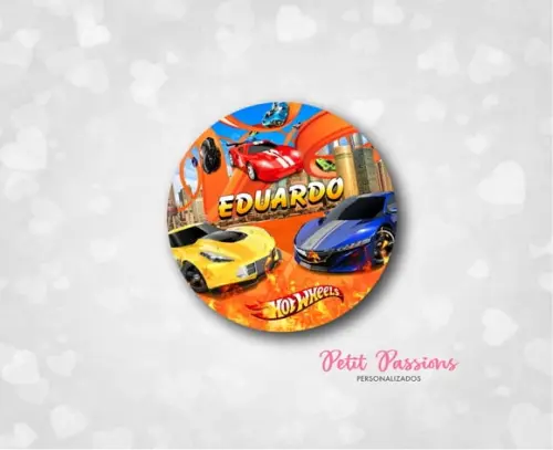 Adesivo Redondo 4,8 cm - Hot Wheels