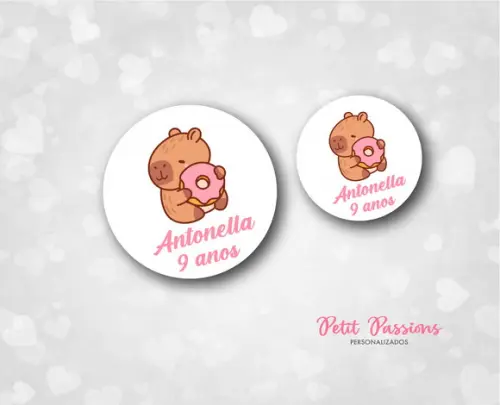 Adesivos Capivara - 60 Unidades