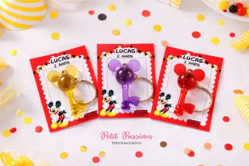 Card com Chaveiro do Mickey