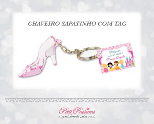 Chaveiro Sapatinho de Princesa Rosa