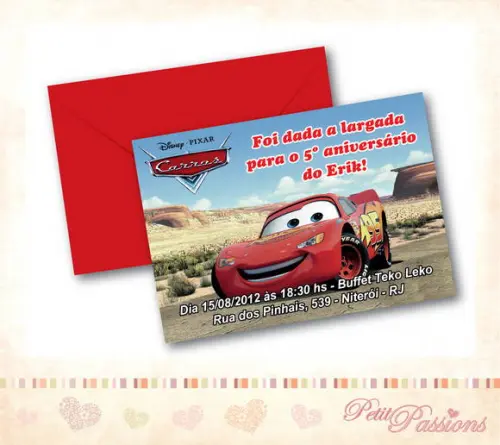 Convite Carros