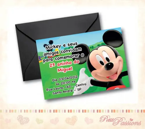 Convite Casa do Mickey