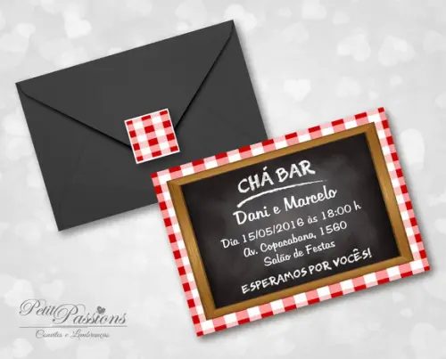 Convite Chá Bar Boteco