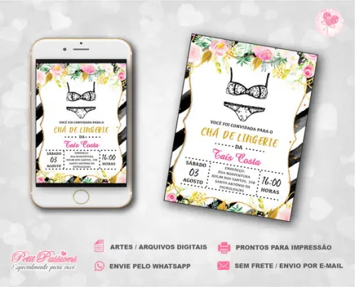 Convite Digital Chá de Lingerie