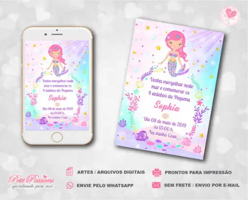 Convite Digital Sereia - Whatsapp