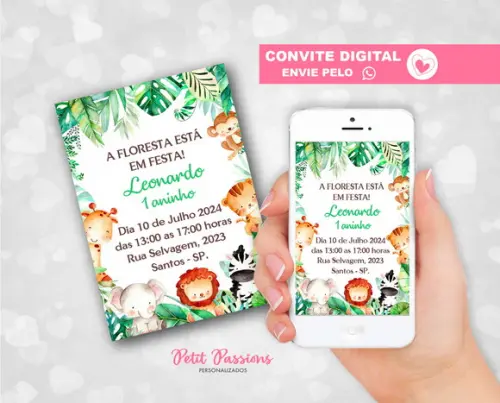 Convite Digital Safari - Whatsapp