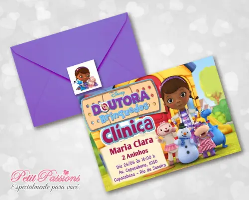 Convite Doutora Brinquedos