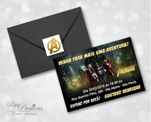 Convite Vingadores