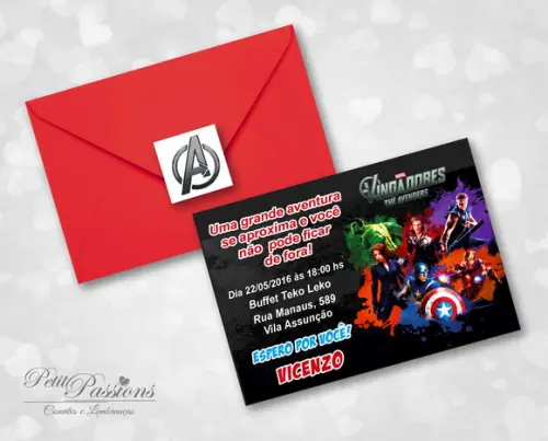 Convite Vingadores