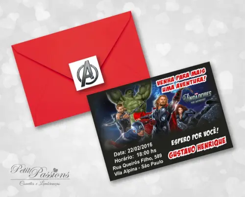 Convite Vingadores