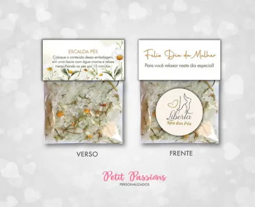 Escalda Pés Lapela Personalizado - Camomila - 25 Gramas
