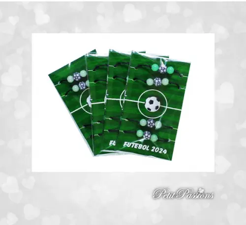 Kit 4 Pulseiras da Amizade - Brilham no Escuro - Futebol