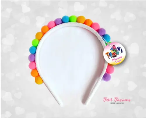 Lembrancinha Tiara Pompom Divertidamente