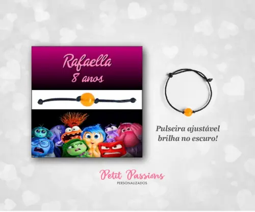 Pulseira Brilha no Escuro - Lembrancinha Divertidamente
