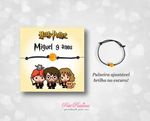 Pulseira Brilha no Escuro - Lembrancinha Harry Potter