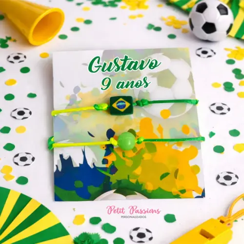 Pulseiras Brasil e Brilha no Escuro - Lembrancinha Copa