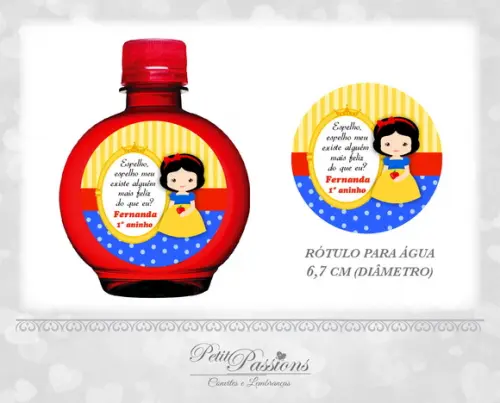 Rótulo Personalizado -branca de Neve