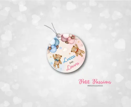Tag Redonda 3,5 cm - Chá Revelação
