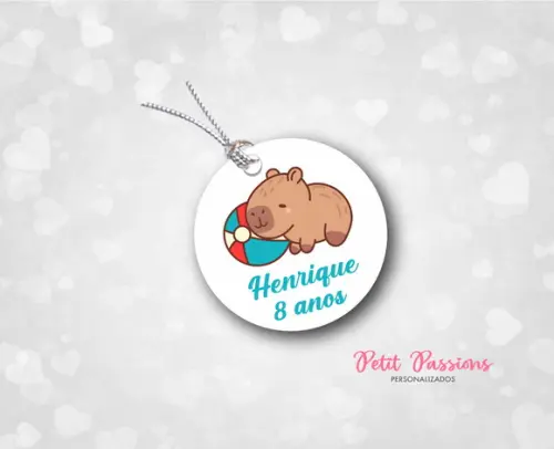 Tag Redonda 4,8 cm - Capivara